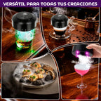 Ahumador Eléctrico Whisky 6 Gustos Madera Recargable Luz Led Negro