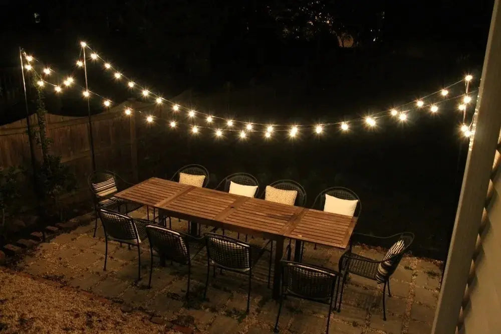 Guirnalda De Luces Focos Vintage Para Exterior 30 Metros