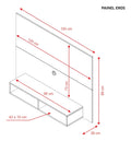 Rack Plus Exahome Mueble Para Tv Moderno Y Funcional Pared Blanco
