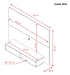 Rack Plus Exahome Mueble Para Tv Moderno Y Funcional Pared Blanco