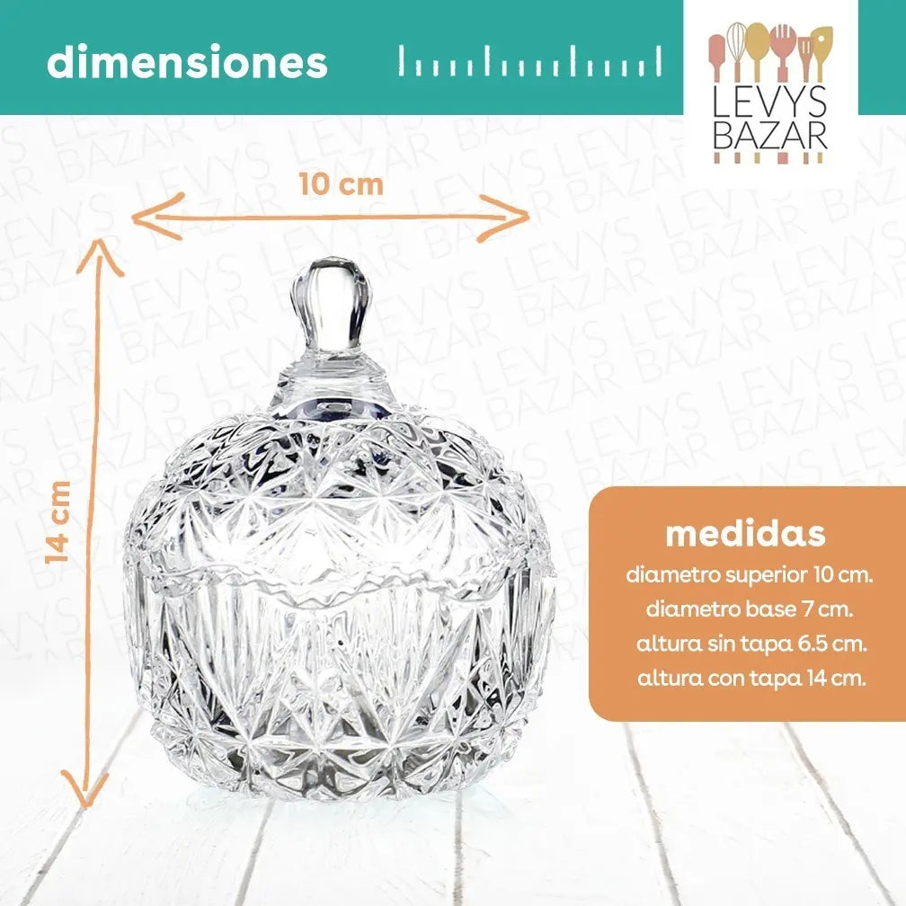 10 Carameleras De Vidrio Para Souvenir Frascos Bombonera