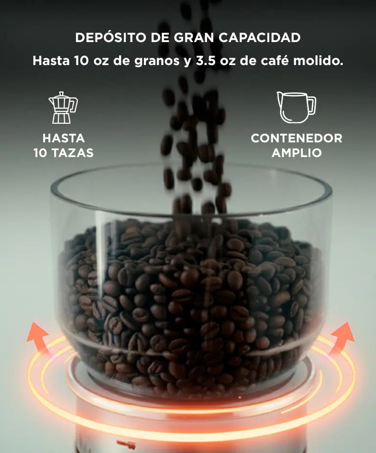 Molinillo De Café Eléctrico Cuk By Gadnic 165 W Ajustable 31 Niveles Molienda Control Digital