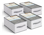Cajones Pack X 4 Cajón Canasto Con Divisiones Ropa Plegable