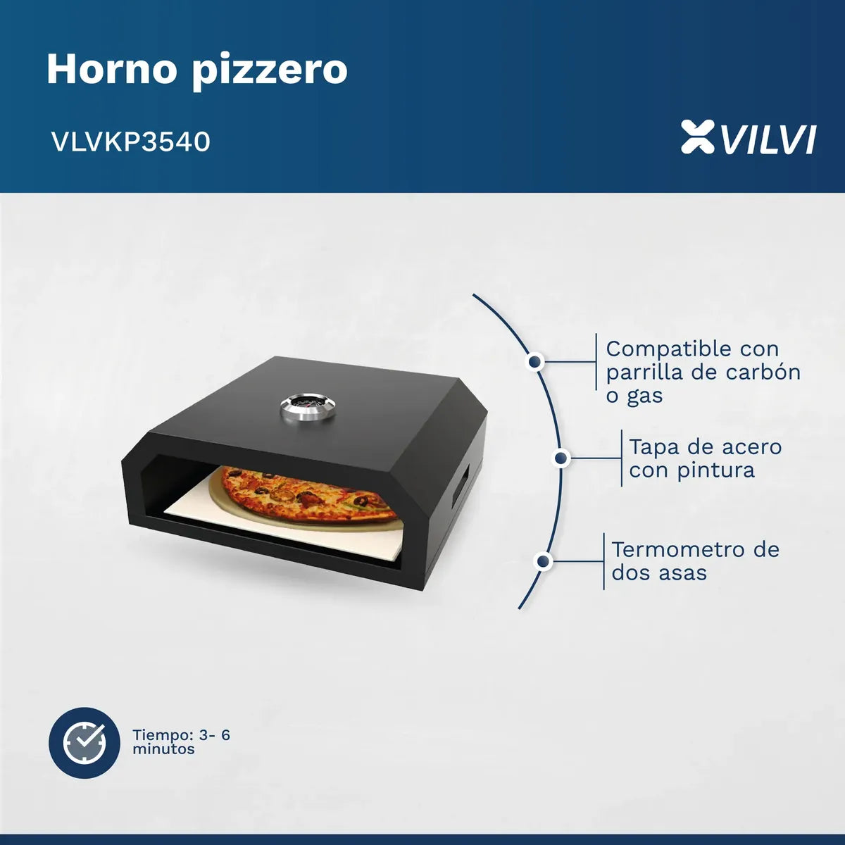Horno Pizzero Portatil Parrilla Hornalla Pizza A La Piedra