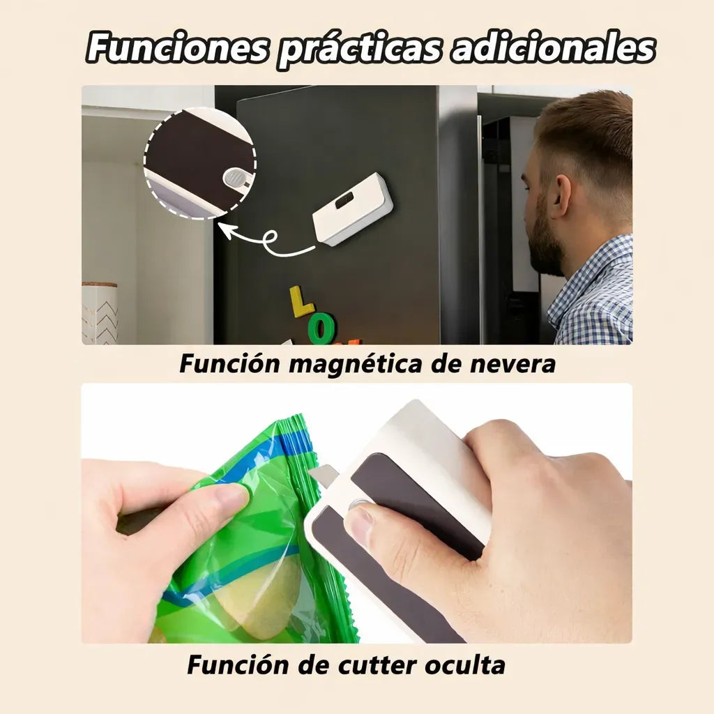 Mini Selladora, Portatil Recargable Para Hogar Cocina Bolsas