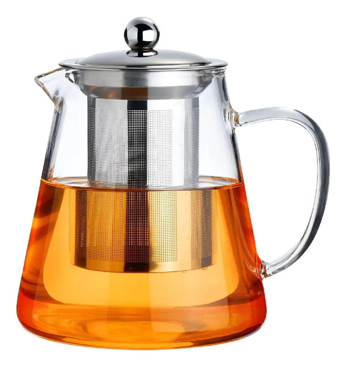 Tetera De Vidrio Termico Con Filtro Infusor Waggs Acero Inox 750ml