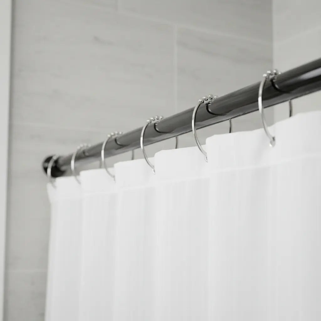 Caño Negro Para Cortina De Baño De 1,10 A 2mts Lujo