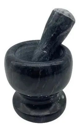 Mortero Marmol Con Machacador Pison Para Moler En Caja