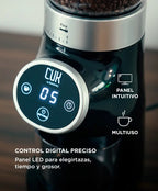 Molinillo De Café Eléctrico Cuk By Gadnic 165 W Ajustable 31 Niveles Molienda Control Digital