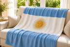 Manta, Bandera Argentina, Flannel, Bordada 160x 120 De Lujo!
