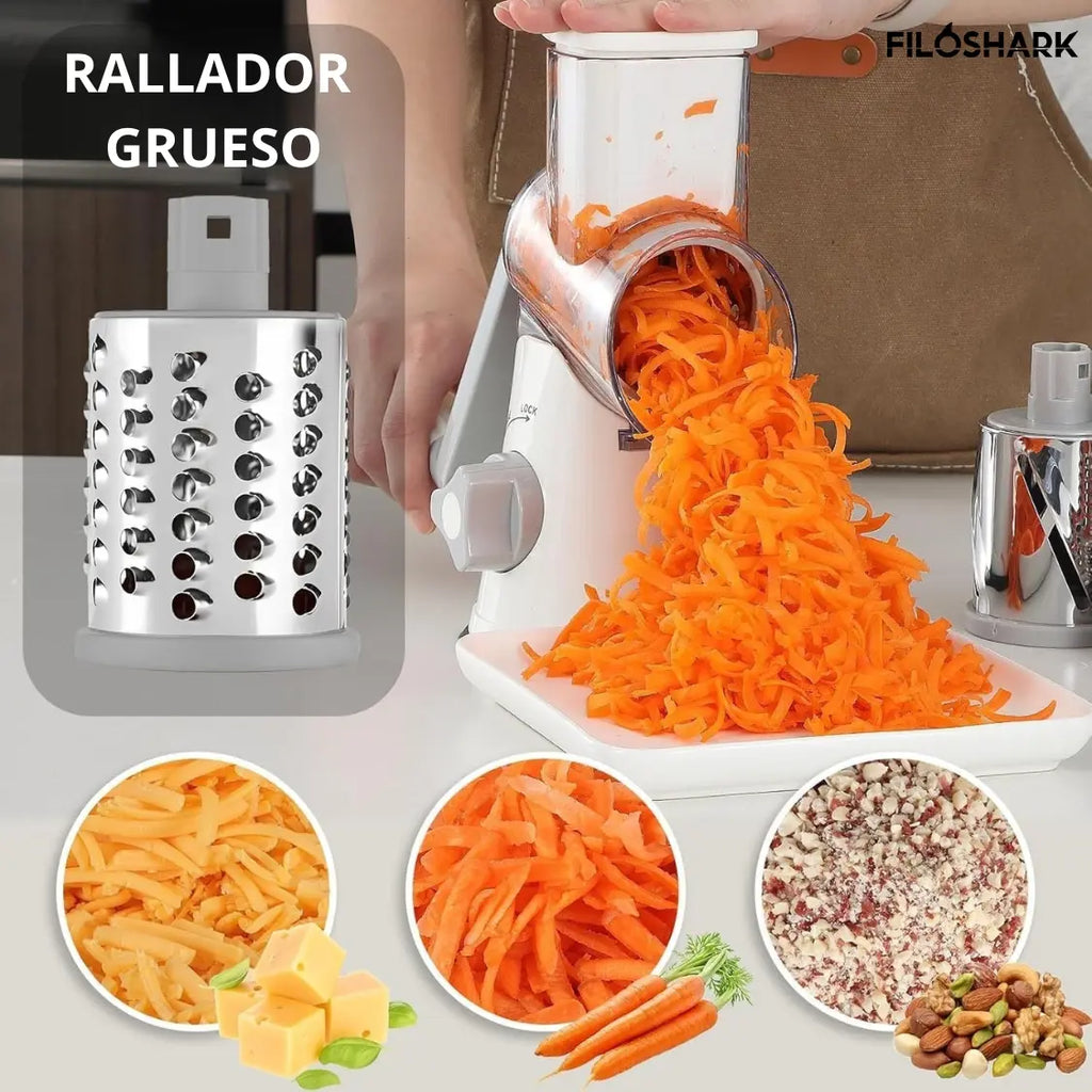 Mandolina Rallador Filoshark Giratorio De Verduras Cortador