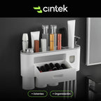 Dispenser Automatico Pasta Dental Porta Cepillos Baño Cintek Pared
