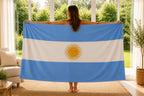 Manta, Bandera Argentina, Flannel, Bordada 160x 120 De Lujo!