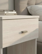 Mesa de Luz con Cajón y Correderas Metálicas 38cm - MDP 15mm Melamina