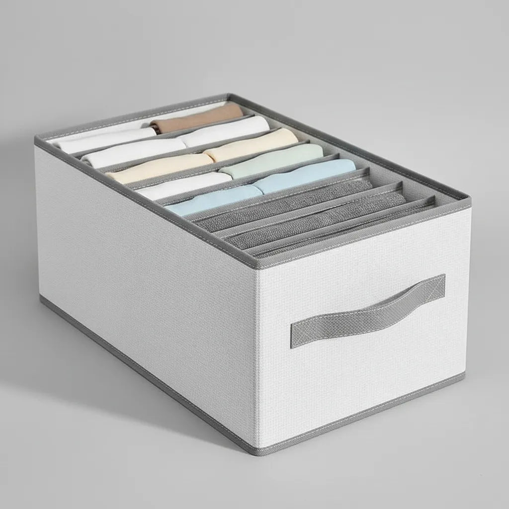 Cajones Pack X 4 Cajón Canasto Con Divisiones Ropa Plegable