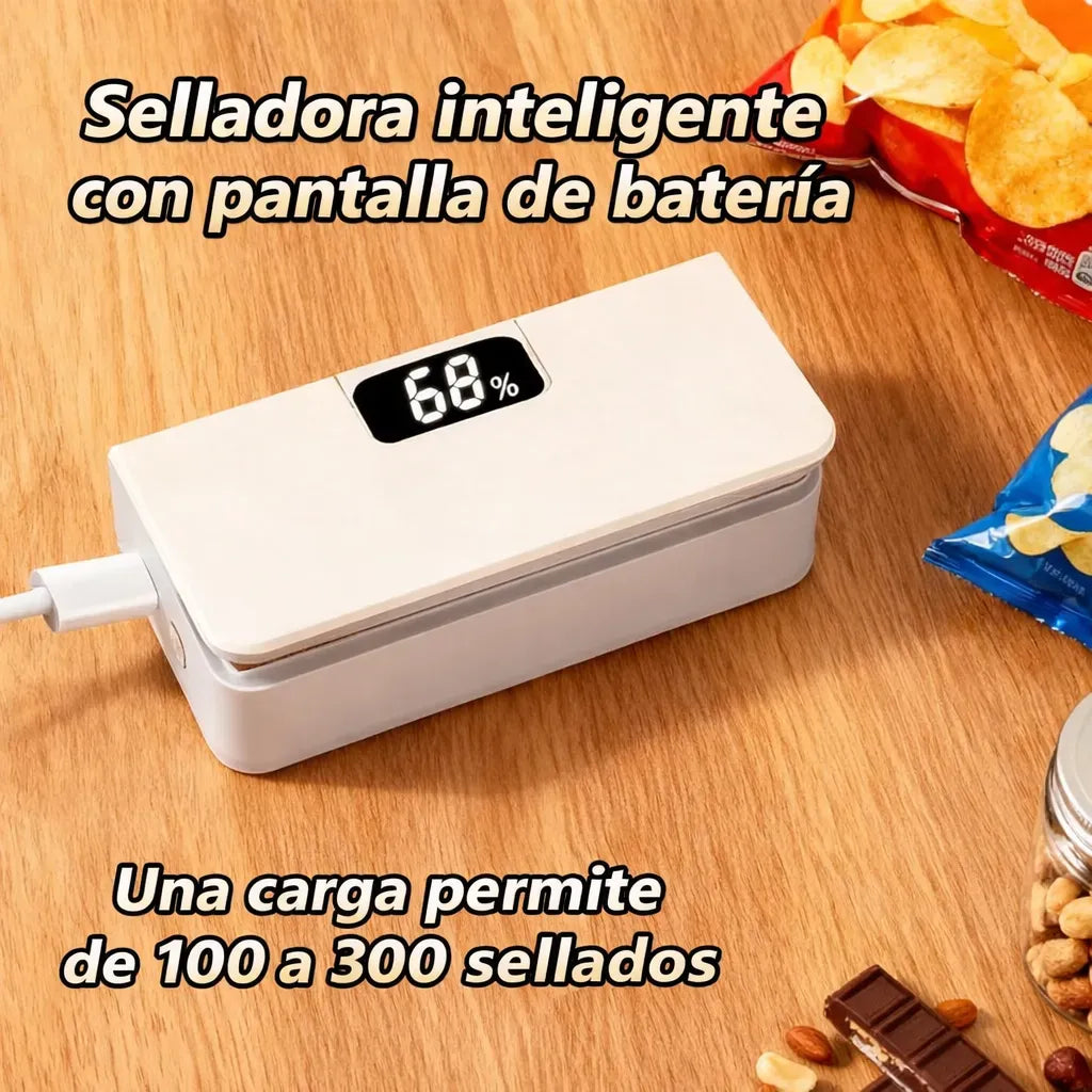 Mini Selladora, Portatil Recargable Para Hogar Cocina Bolsas