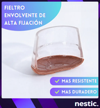 Protector Piso Pata Silla Mesa Circular Fieltro Regaton Premium X4 CIRUCULAR