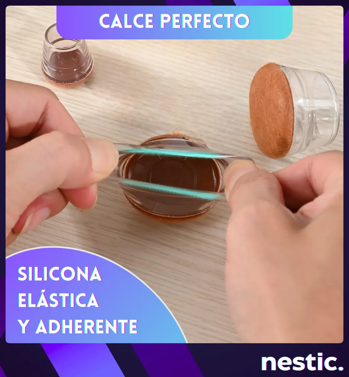 Protector Piso Pata Silla Mesa Circular Fieltro Regaton Premium X4 CIRUCULAR