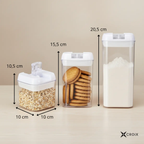 Set X6 Frascos Hermeticos Apilables Transparentes
