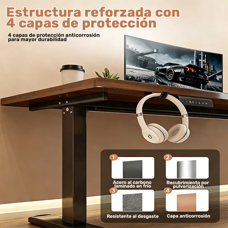 Escritorio Regulable 120x60x15 Con Ajuste De Altura