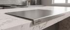 Tabla De Acero Inoxidable 50x35 Con Tope Para Cocina 1.2 Mm
