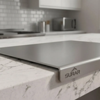 Tabla De Acero Inoxidable 50x35 Con Tope Para Cocina 1.2 Mm