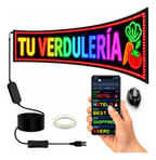 Cartel Led Programable 90x20cm Grande Flexible Bluetooth Usb