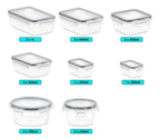 Set x16 tapers frascos recipientes hermeticos plastico