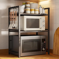 Organizador Extensible 2 Niveles Cocina Estante Microondas Negro
