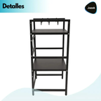 Organizador Extensible 2 Niveles Cocina Estante Microondas Negro