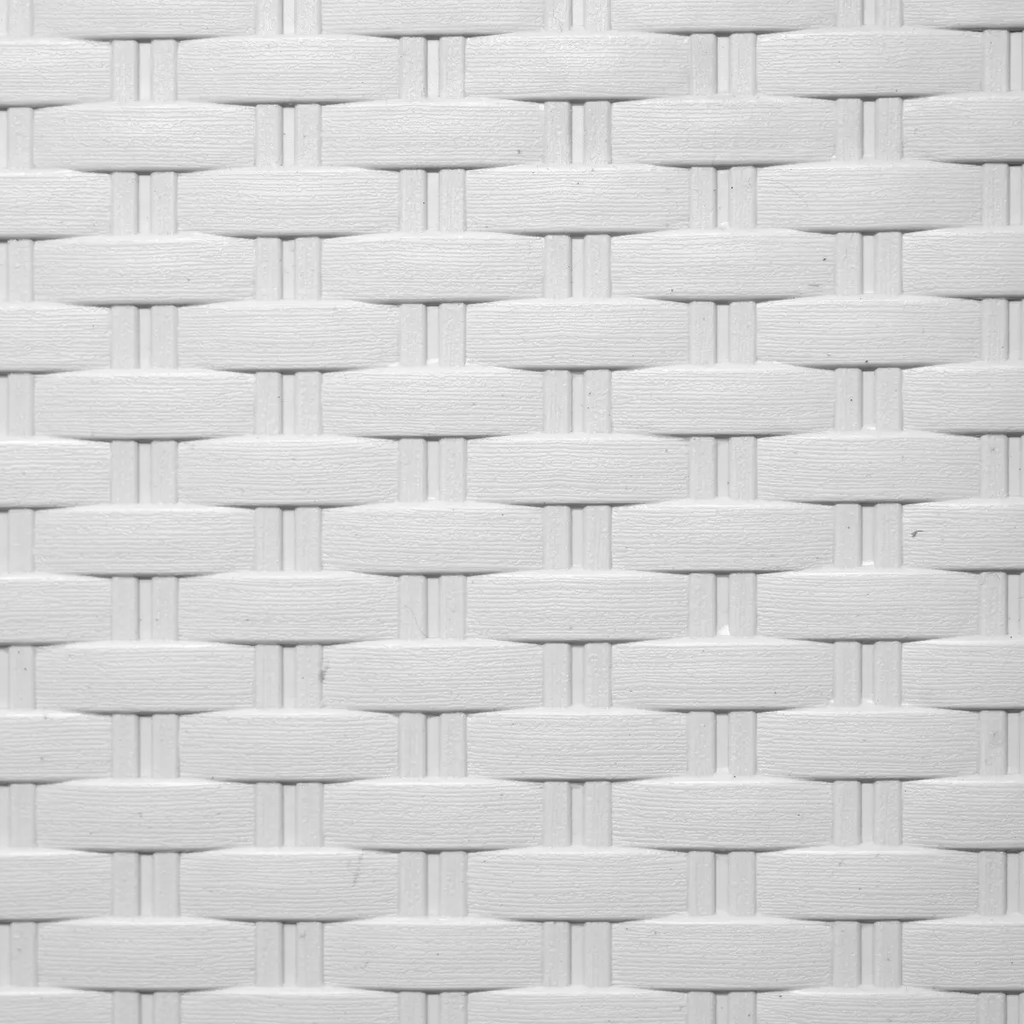 4 Canastos Cajón Organizador Plástico Símil Rattan Mediano Color Blanco