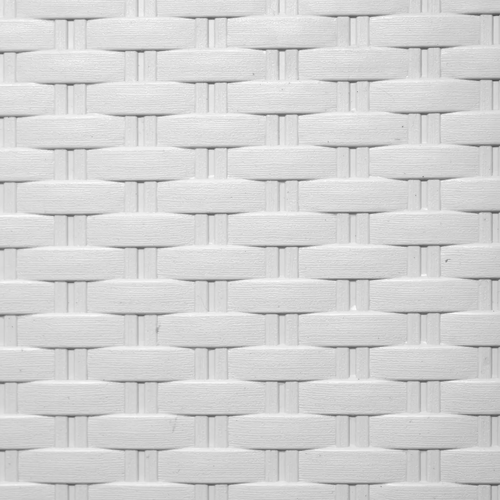 4 Canastos Cajón Organizador Plástico Símil Rattan Mediano Color Blanco