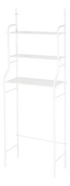 Mueble organizador de baño Toilet Rack MUEBLE ESTANTE REPISA BAÑO de metal color blanco - 47cm x 1.6m x 25cm