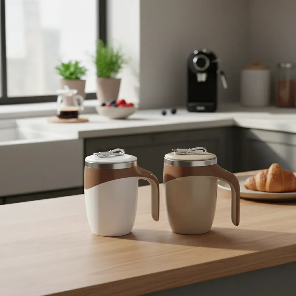 Taza Termica Mezclador Batidor Automatico Multiuso Con Usb
