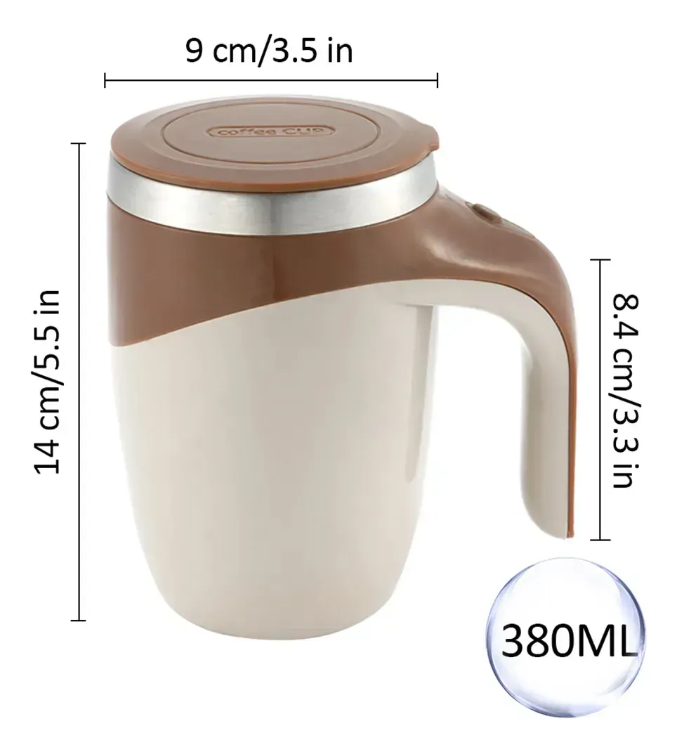 Taza Termica Mezclador Batidor Automatico Multiuso Con Usb