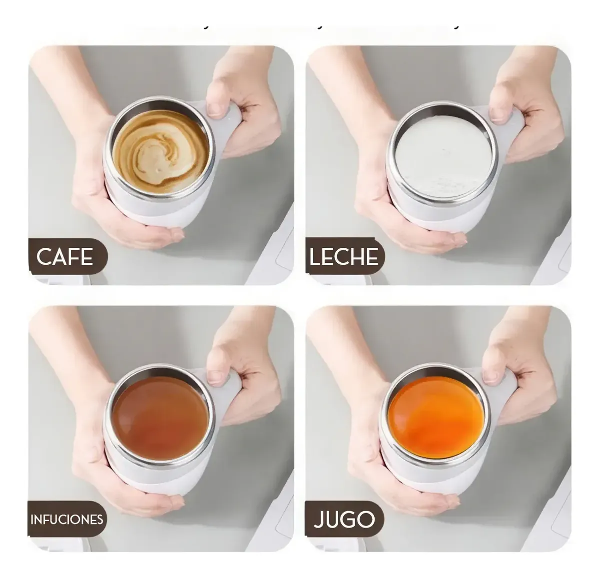 Taza Termica Mezclador Batidor Automatico Multiuso Con Usb