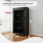 Organizador Ropa Armario Ropero Perchero Tela Hrp01 Negro